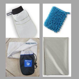 Norwex New Active Towel with Bag, Car wash mitt & polish, car cloth.